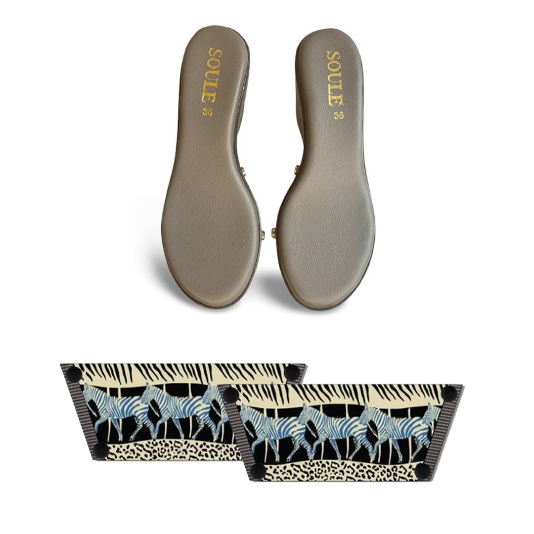 Black Zebra Women (1 sole + 1 strap)