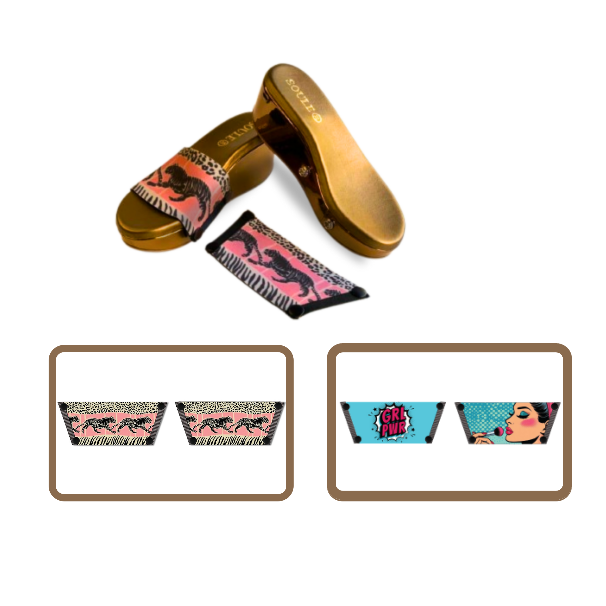 Wild Majesty + Pop Diva   (1 sole + 2 straps) Interchangeable Sandals | Soule Footwear