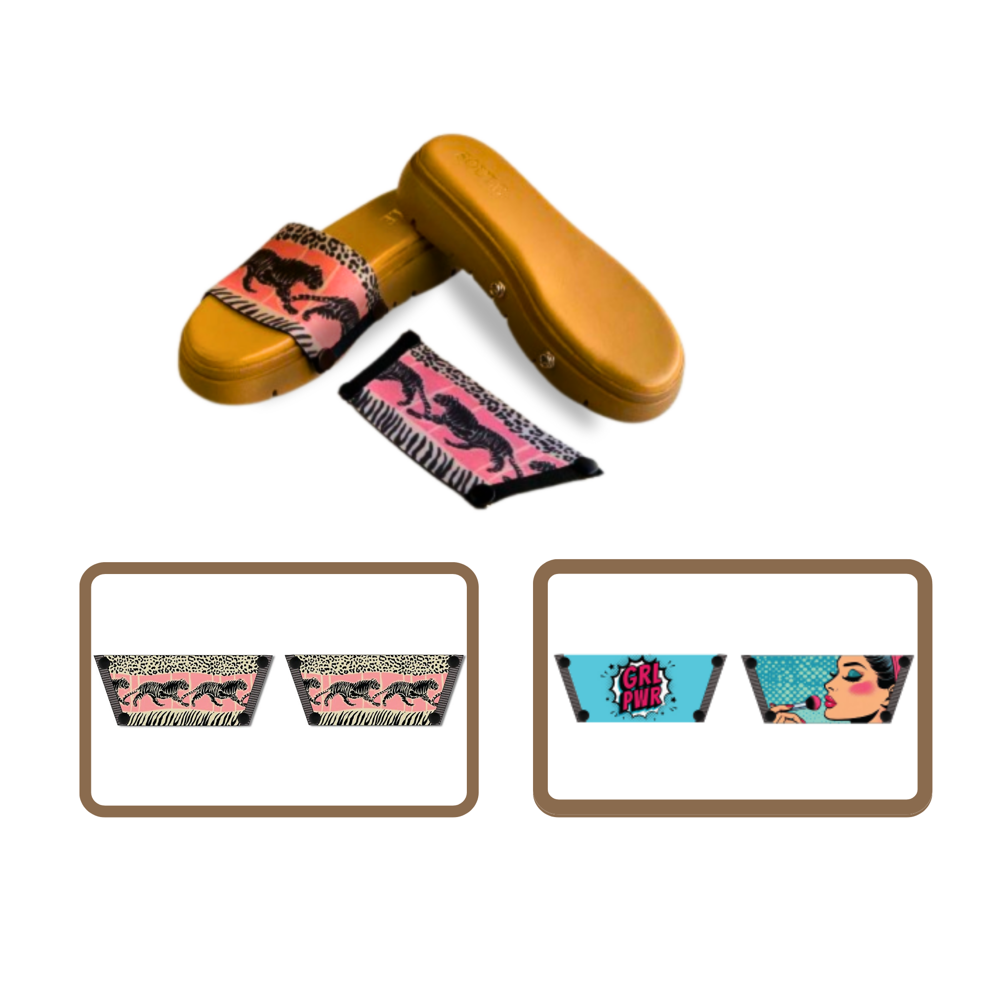 Wild Majesty + Pop Diva   (1 sole + 2 straps) Interchangeable Sandals | Soule Footwear