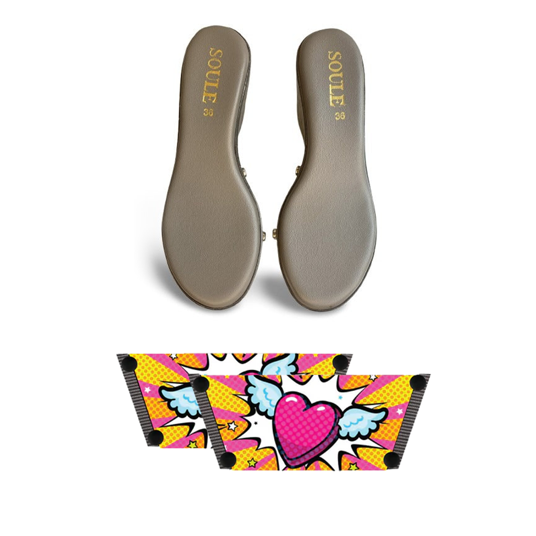 Heart Wings Combo (1 sole + 1 strap)