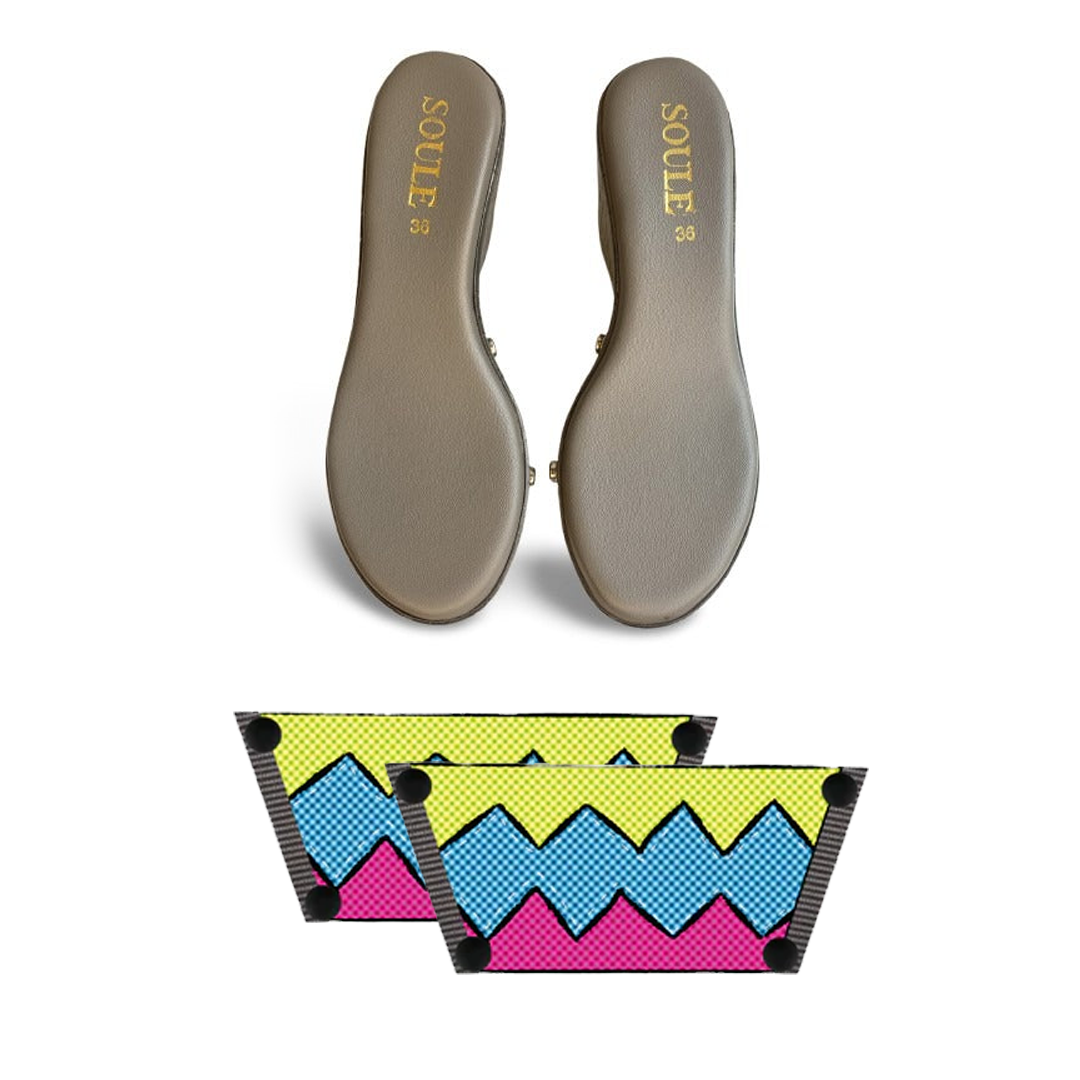 Retro Vibrance Combo (1 sole + 1 strap)