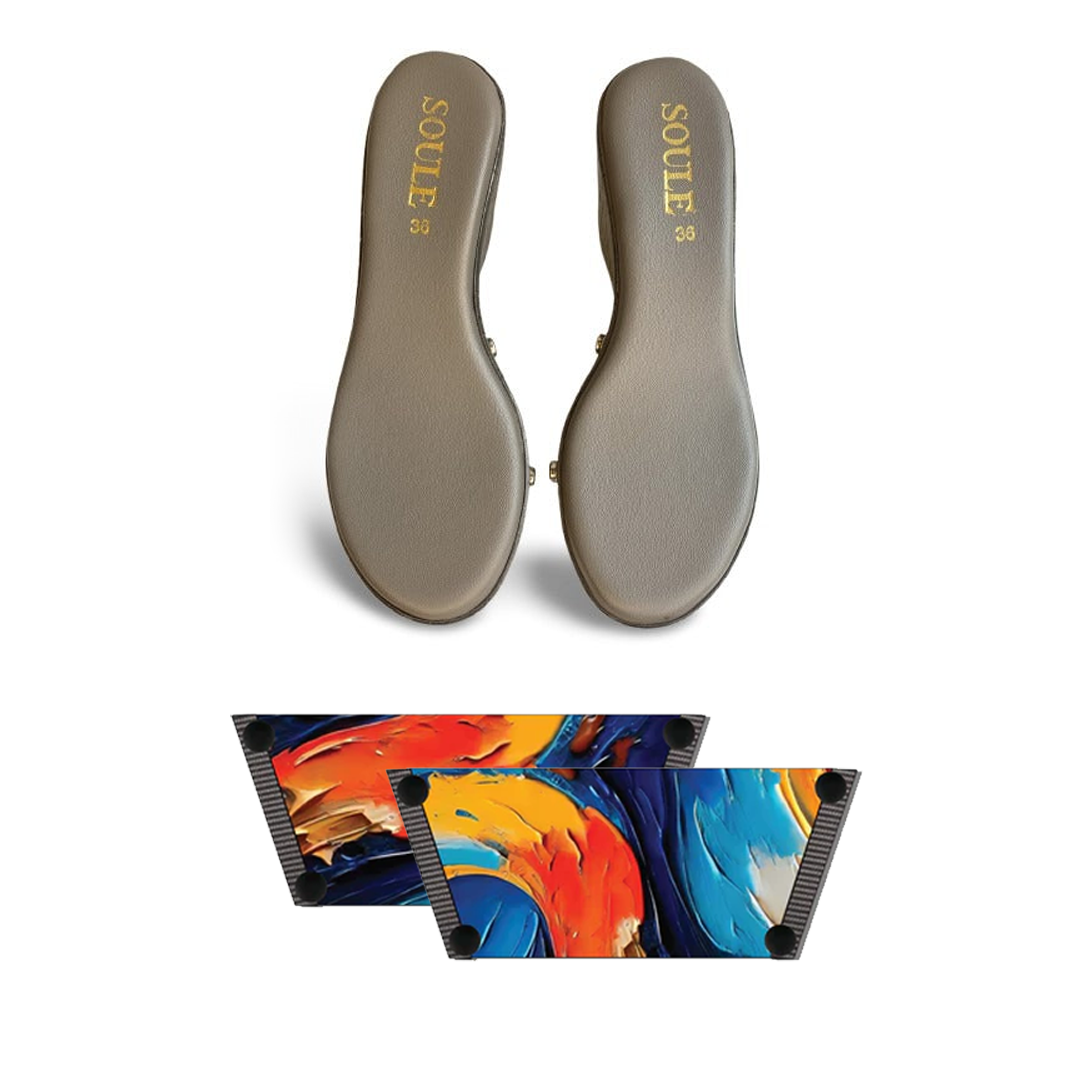 Bold Fluid Art Combo (1 sole + 1 strap)