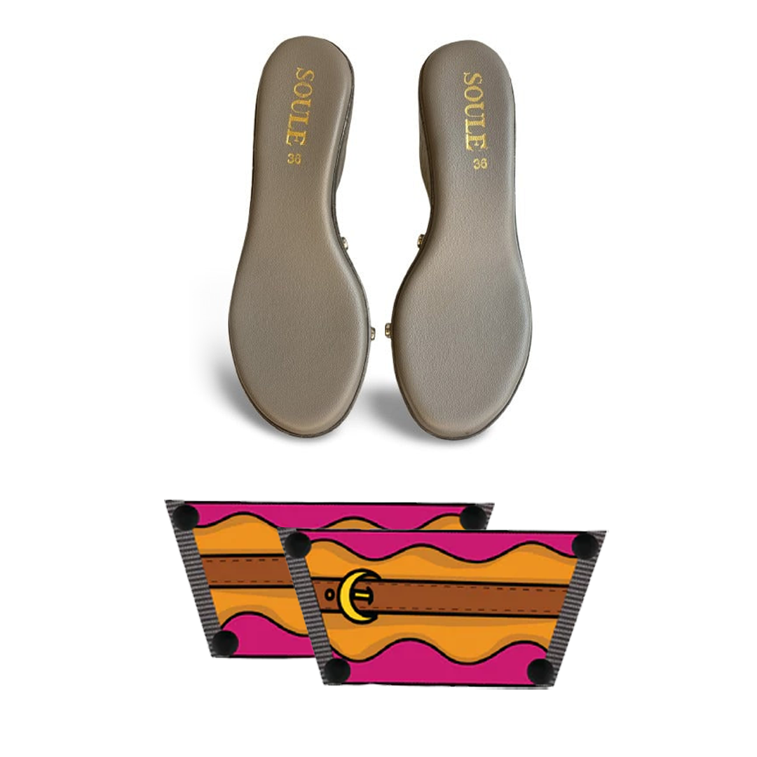 Retro Saddle Combo (1 sole + 1 strap)