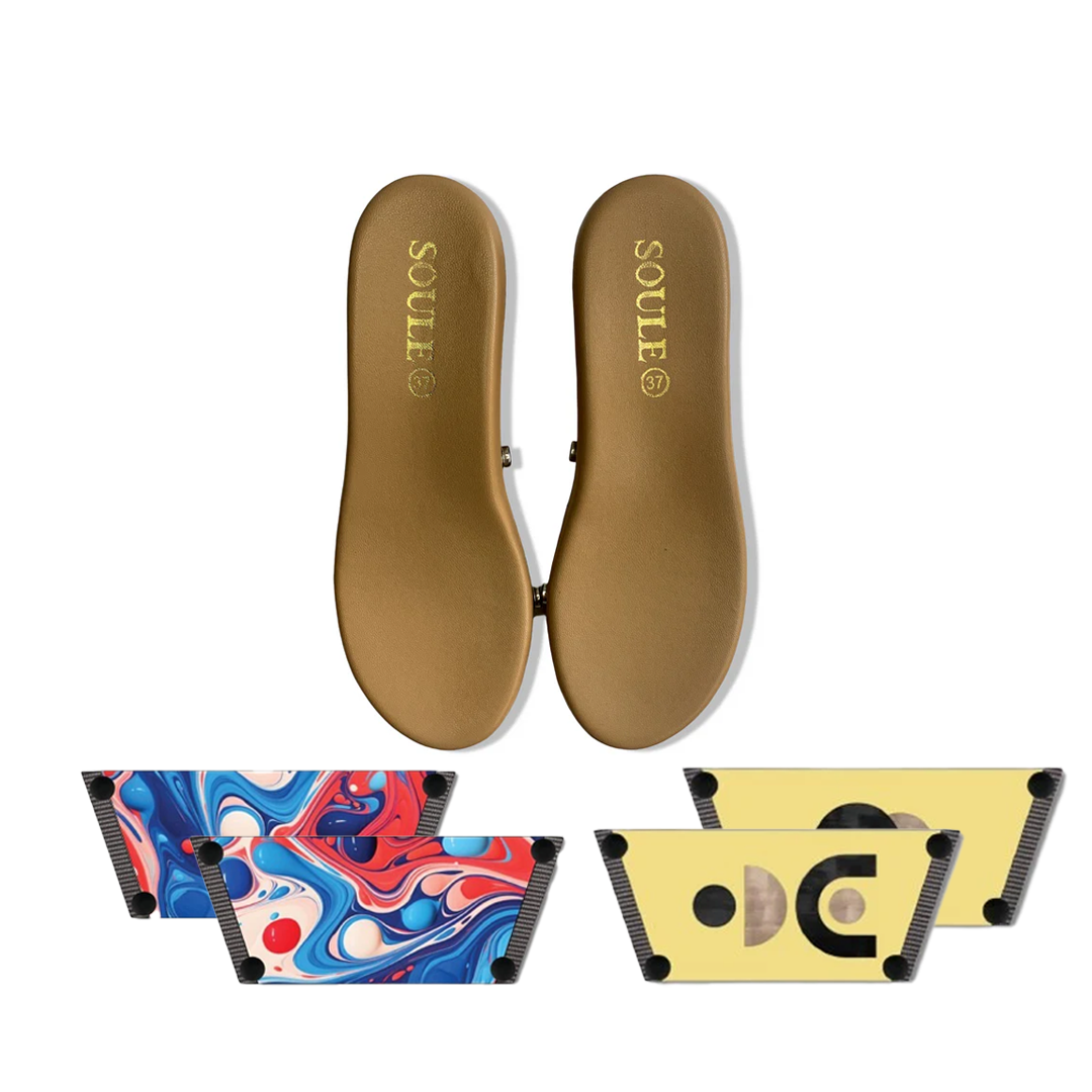 Playful Fluid Art + Abstract Modern Art   (1 sole + 2 straps)