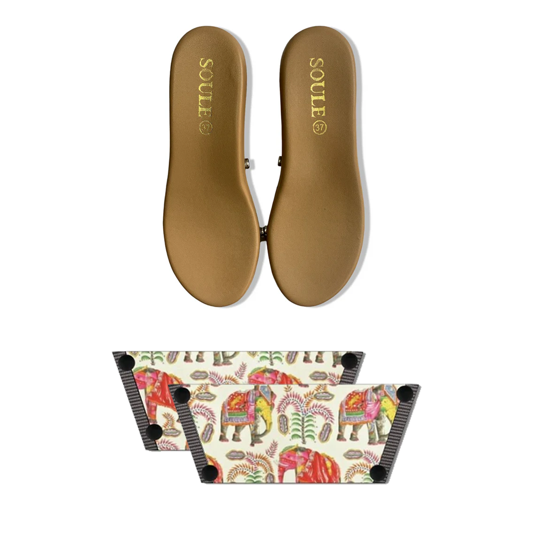 Ethnic Elephant (1 sole + 1 strap)