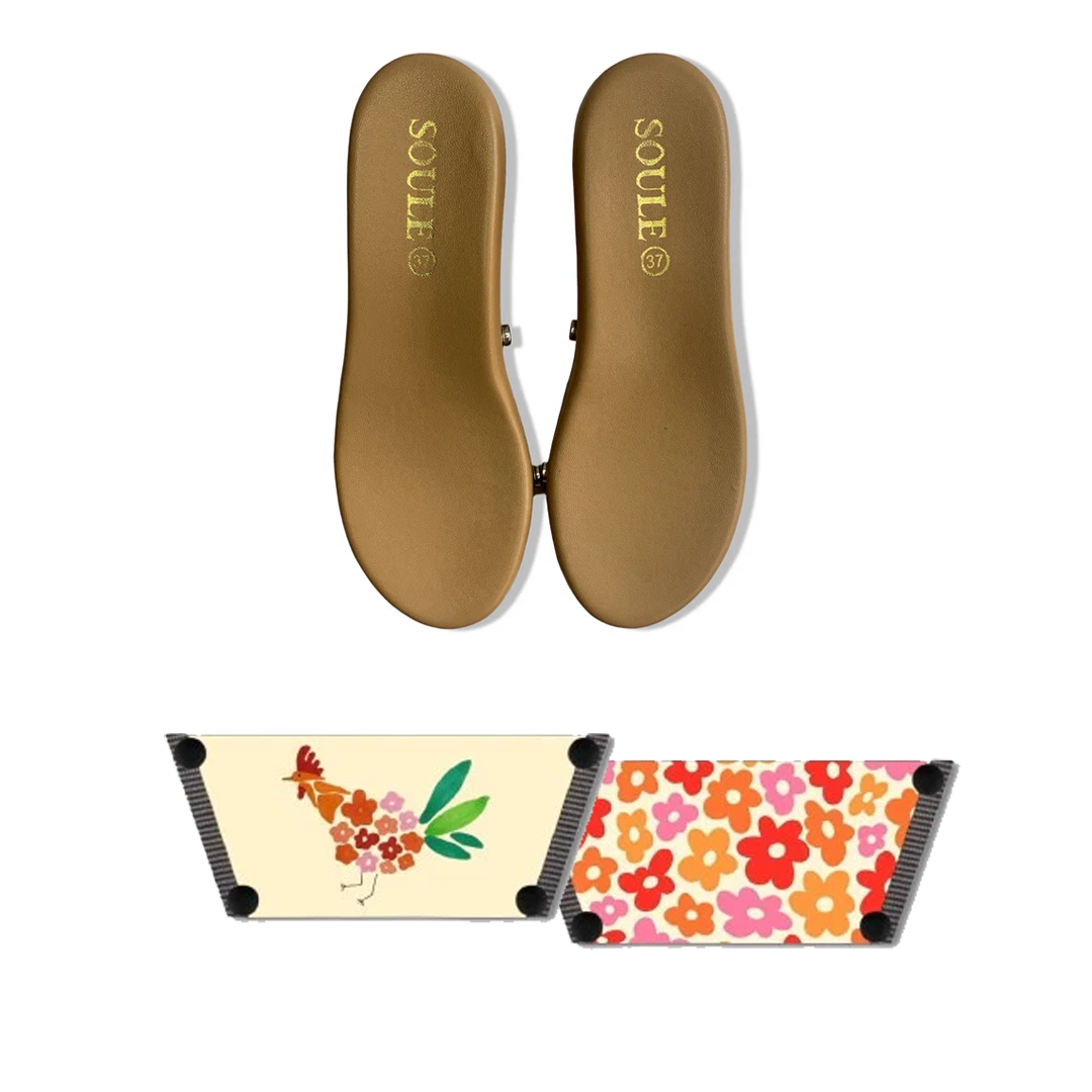 Rooster Floral Women (1 sole + 1 strap)