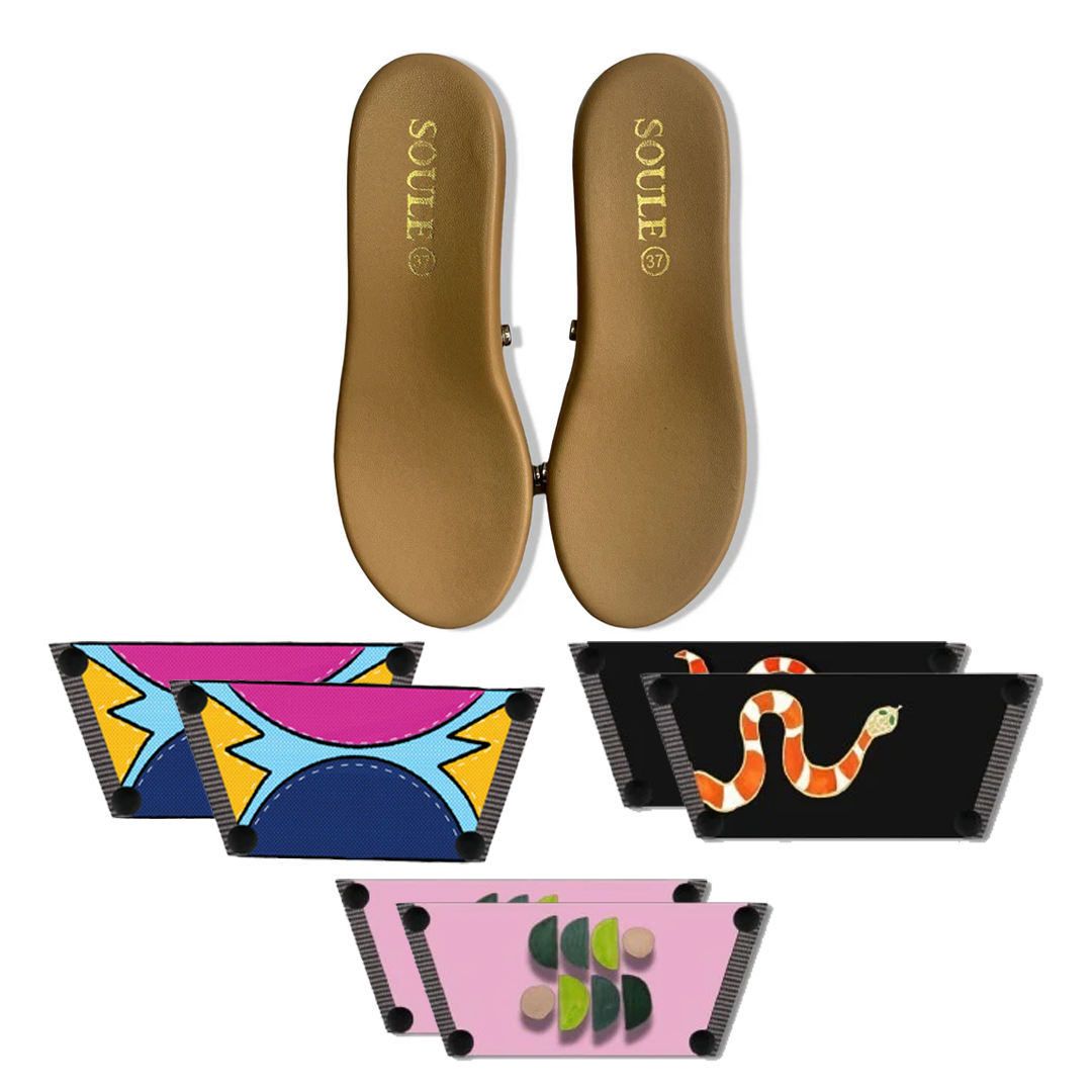 Cosmic Burst + Snake Charm + Serene Interchangeable  (1 sole + 3 straps)