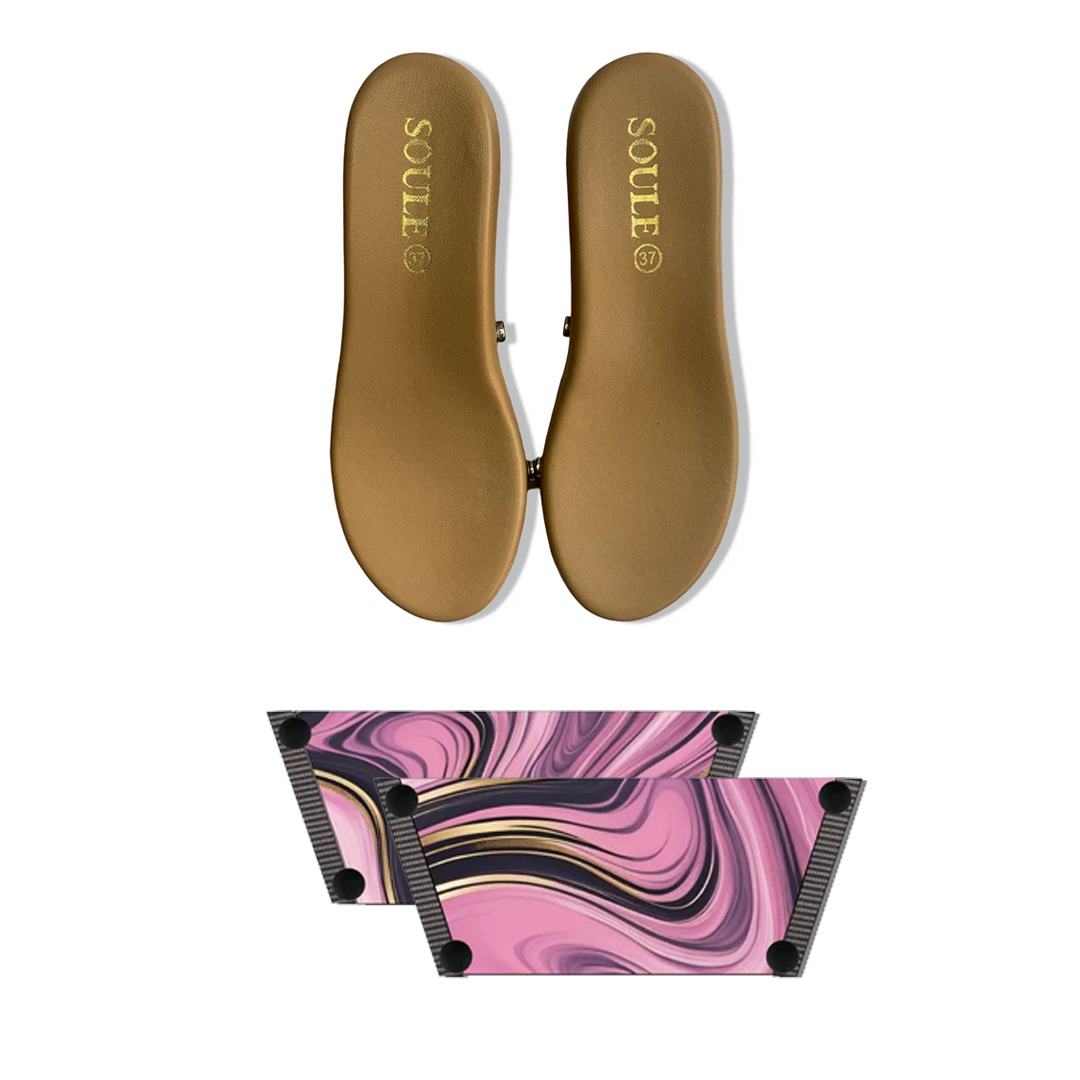 Pink Swirl Symphony Combo (1 sole + 1 strap)