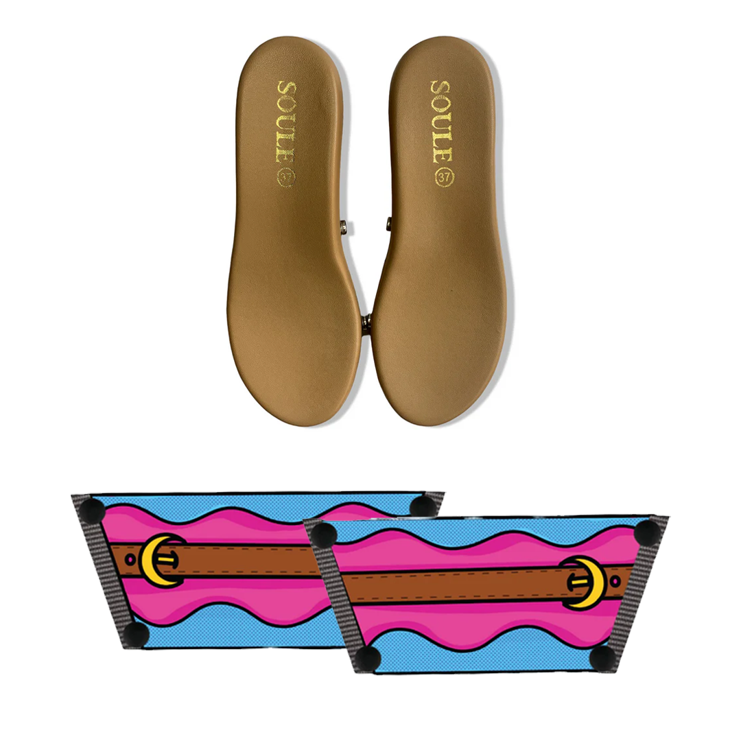 Aqua Saddle Groove (1 sole 1 strap)