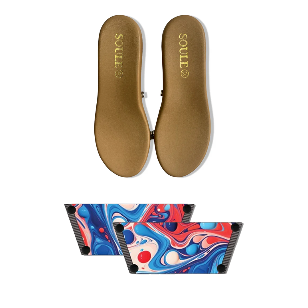 Playful Fluid Art Combo (1 sole + 1 strap)