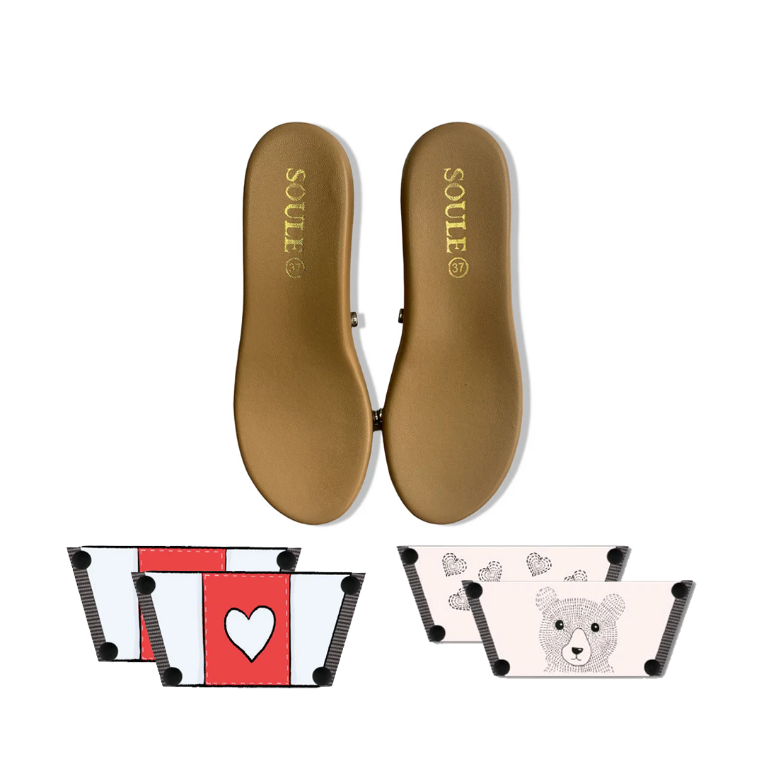 Love Pop + Cute Bear (1 sole + 2 straps)