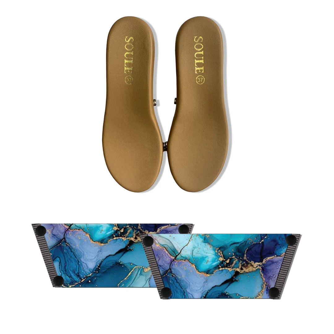 Bold and Beautiful Fluid Art (1 sole + 1 strap)