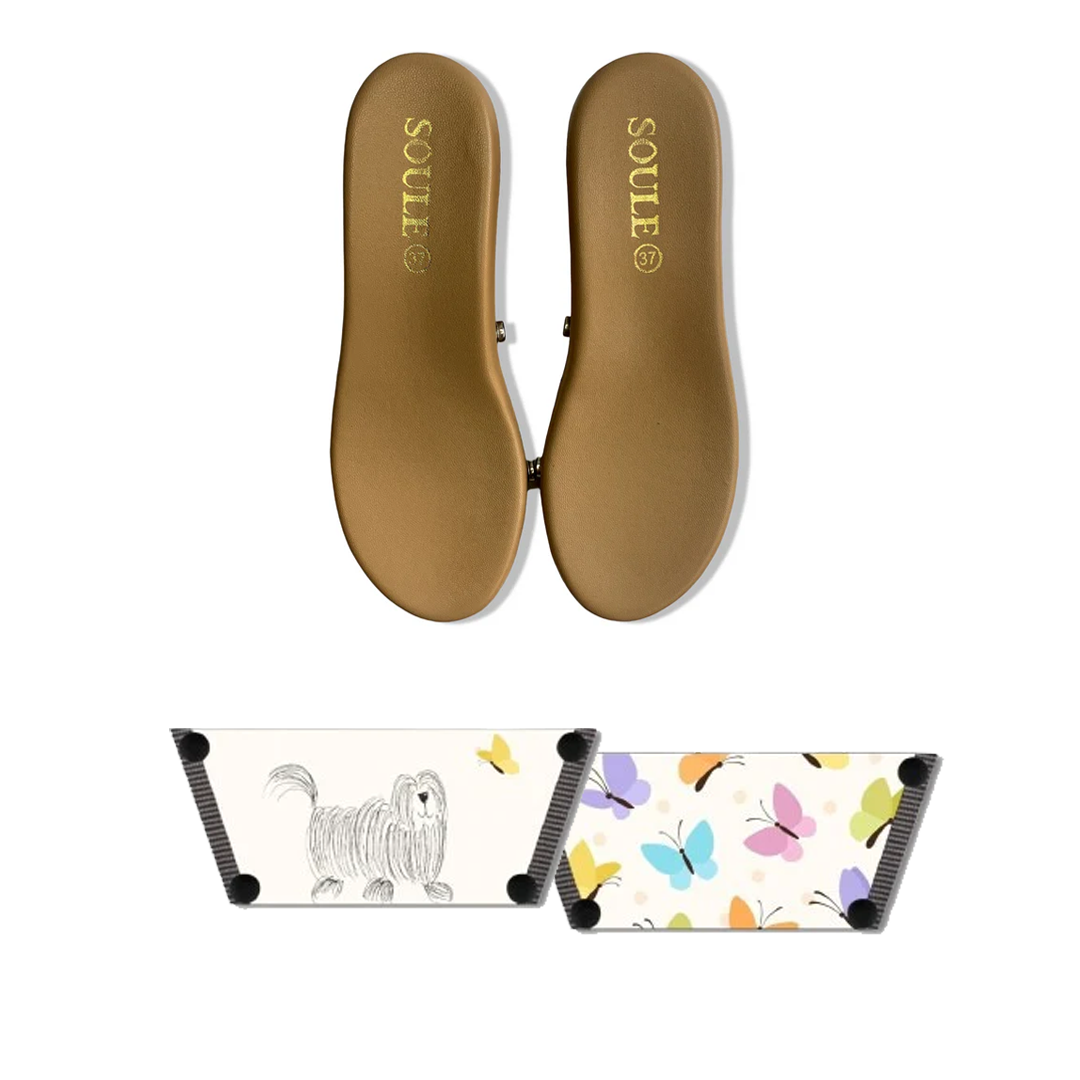 Playful Paws & Butterflies (1 sole + 1 strap)