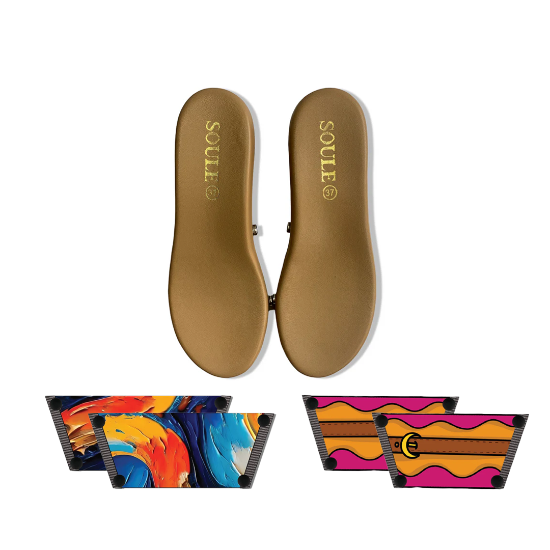 Bold Fluid + Retro Saddle  (1 sole + 2 straps)