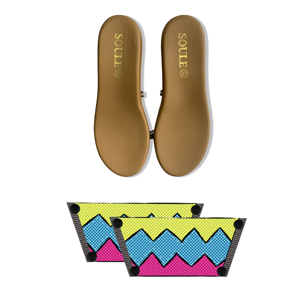 Retro Vibrance Combo (1 sole + 1 strap)