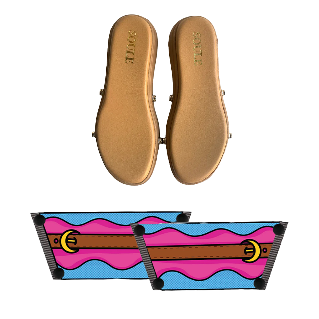 Aqua Saddle Groove (1 sole 1 strap)