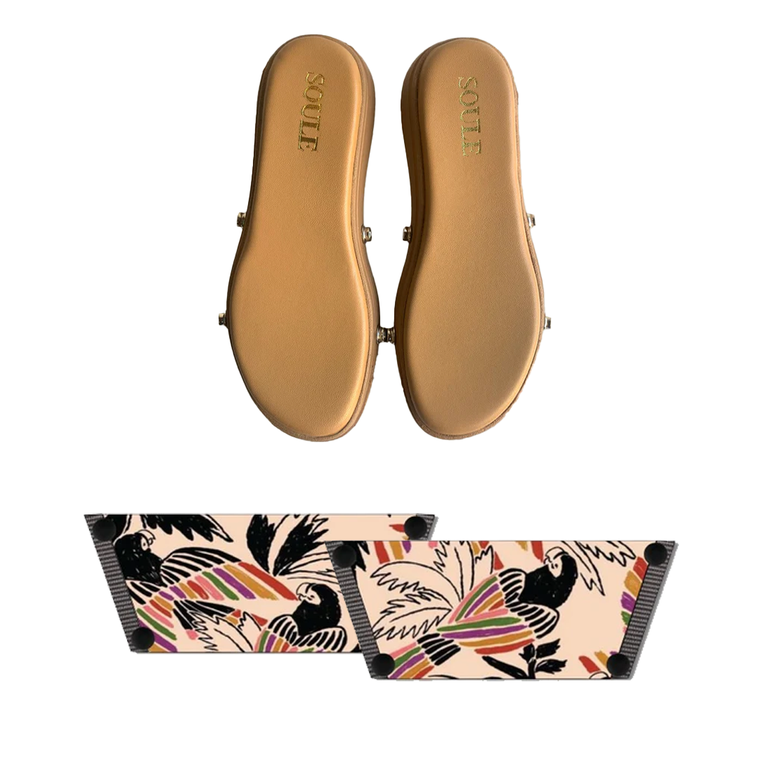 Tropical Whimsy (1 sole + 1 strap)