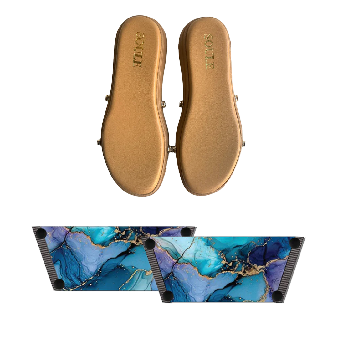 Bold and Beautiful Fluid Art (1 sole + 1 strap)