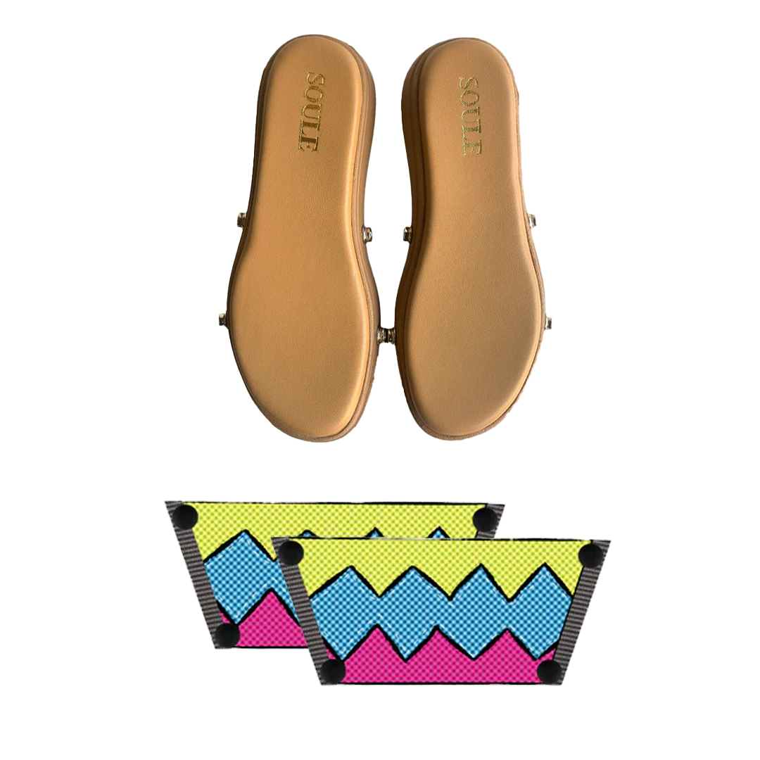 Retro Vibrance Combo (1 sole + 1 strap)