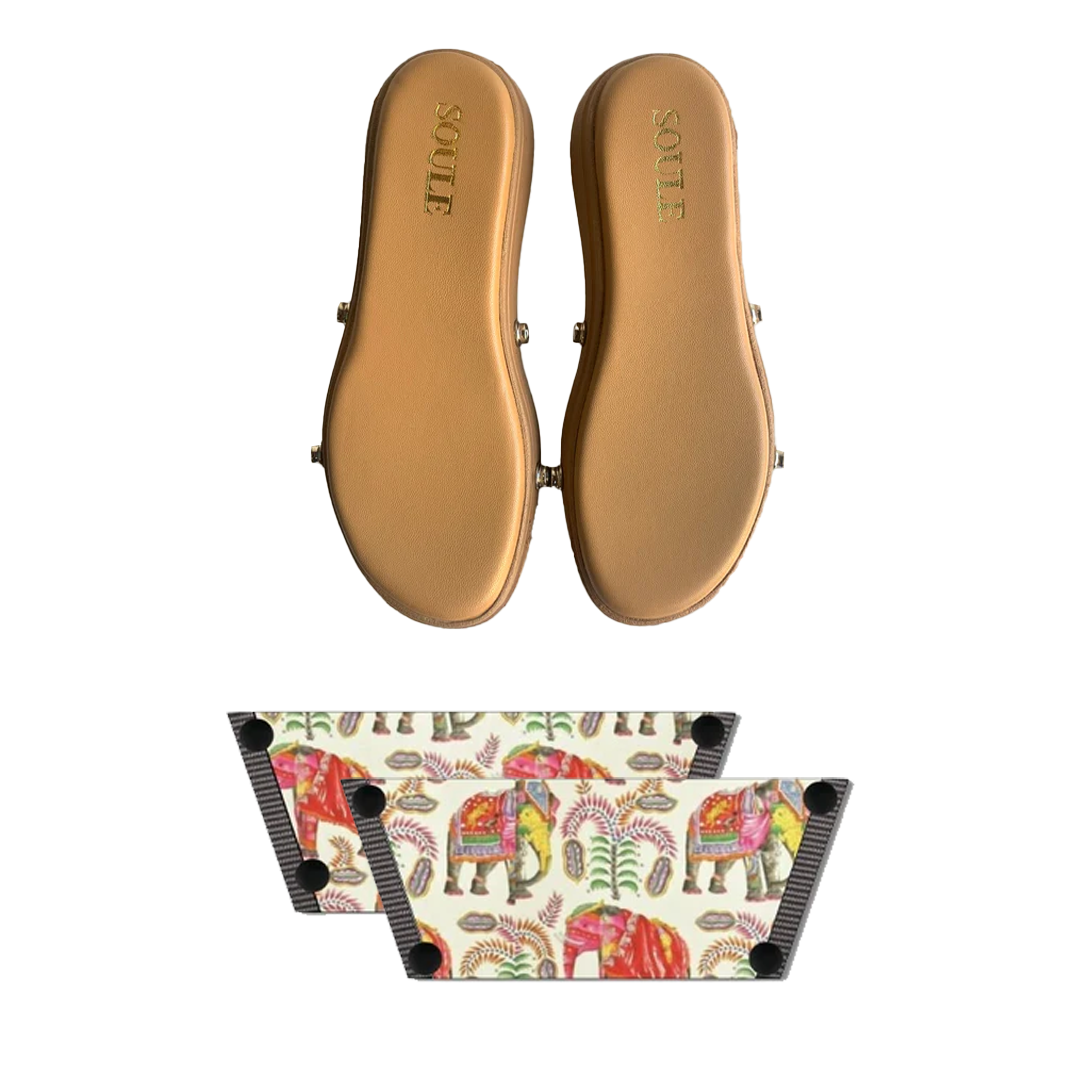 Ethnic Elephant (1 sole + 1 strap)