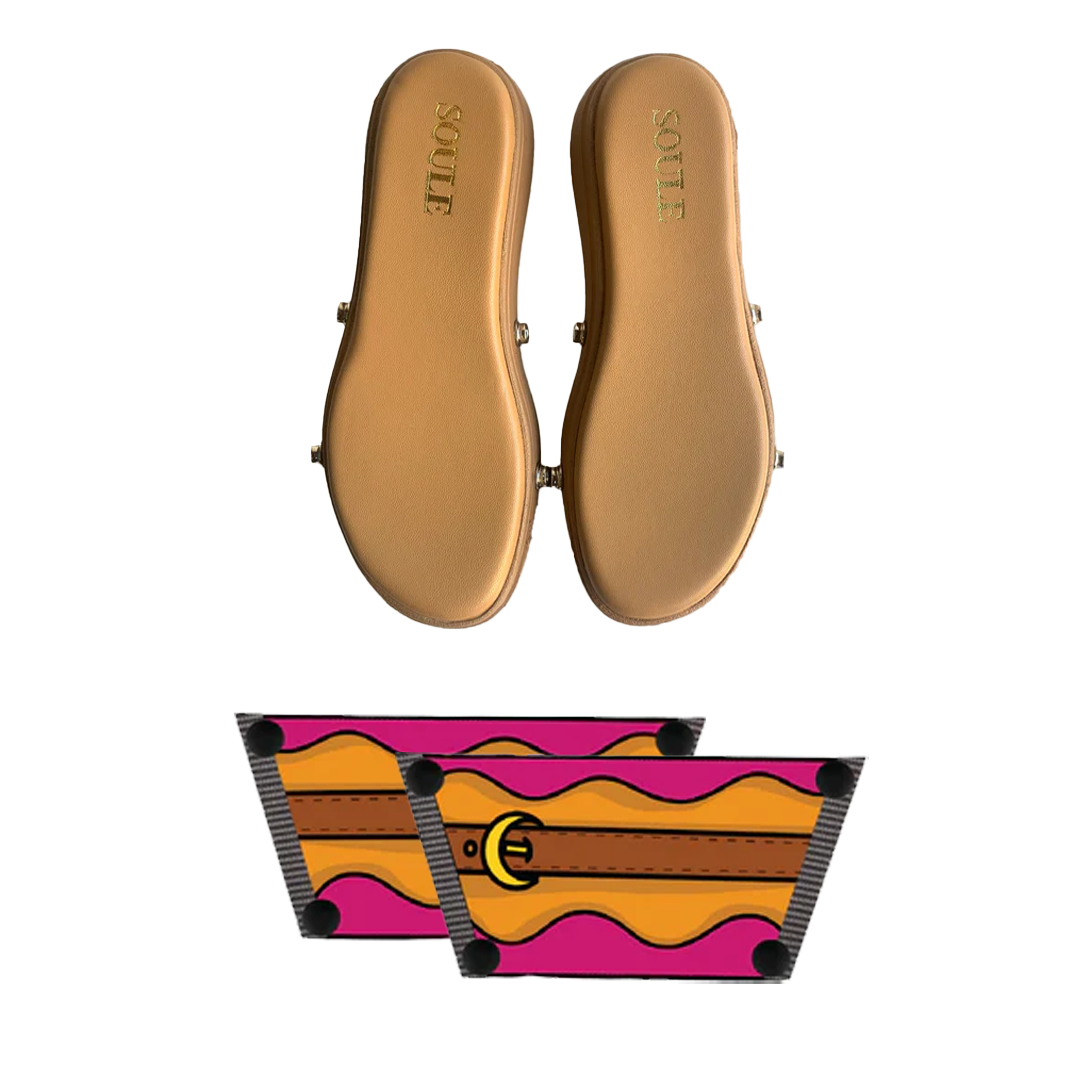 Retro Saddle Combo (1 sole + 1 strap)