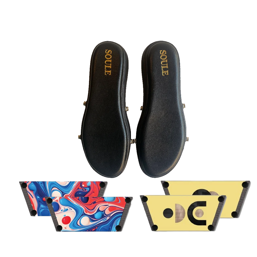 Playful Fluid Art + Abstract Modern Art   (1 sole + 2 straps)