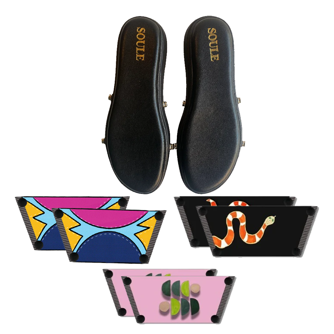 Cosmic Burst + Snake Charm + Serene Interchangeable  (1 sole + 3 straps)