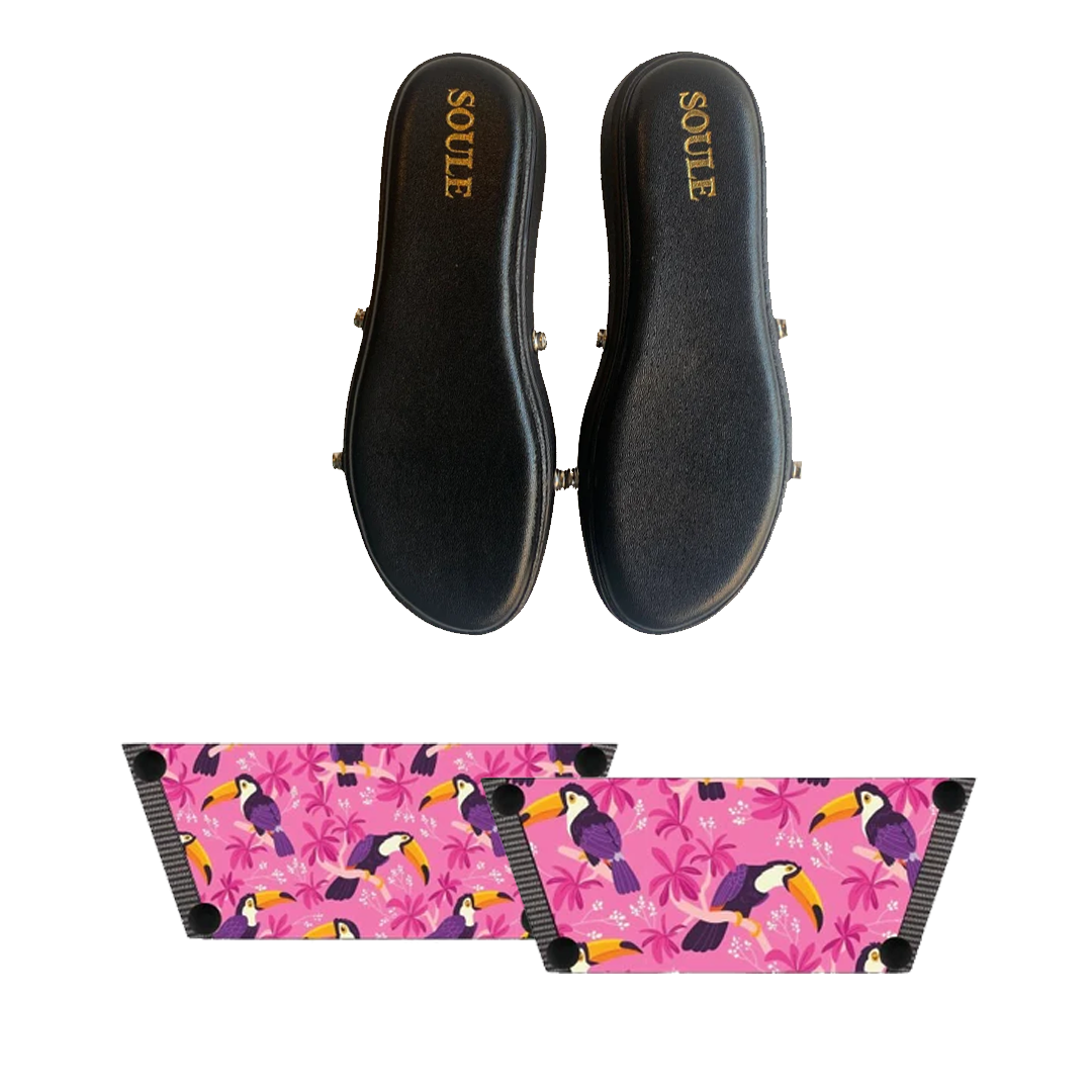 Tropical Toucan Bliss (1 sole + 1 strap)