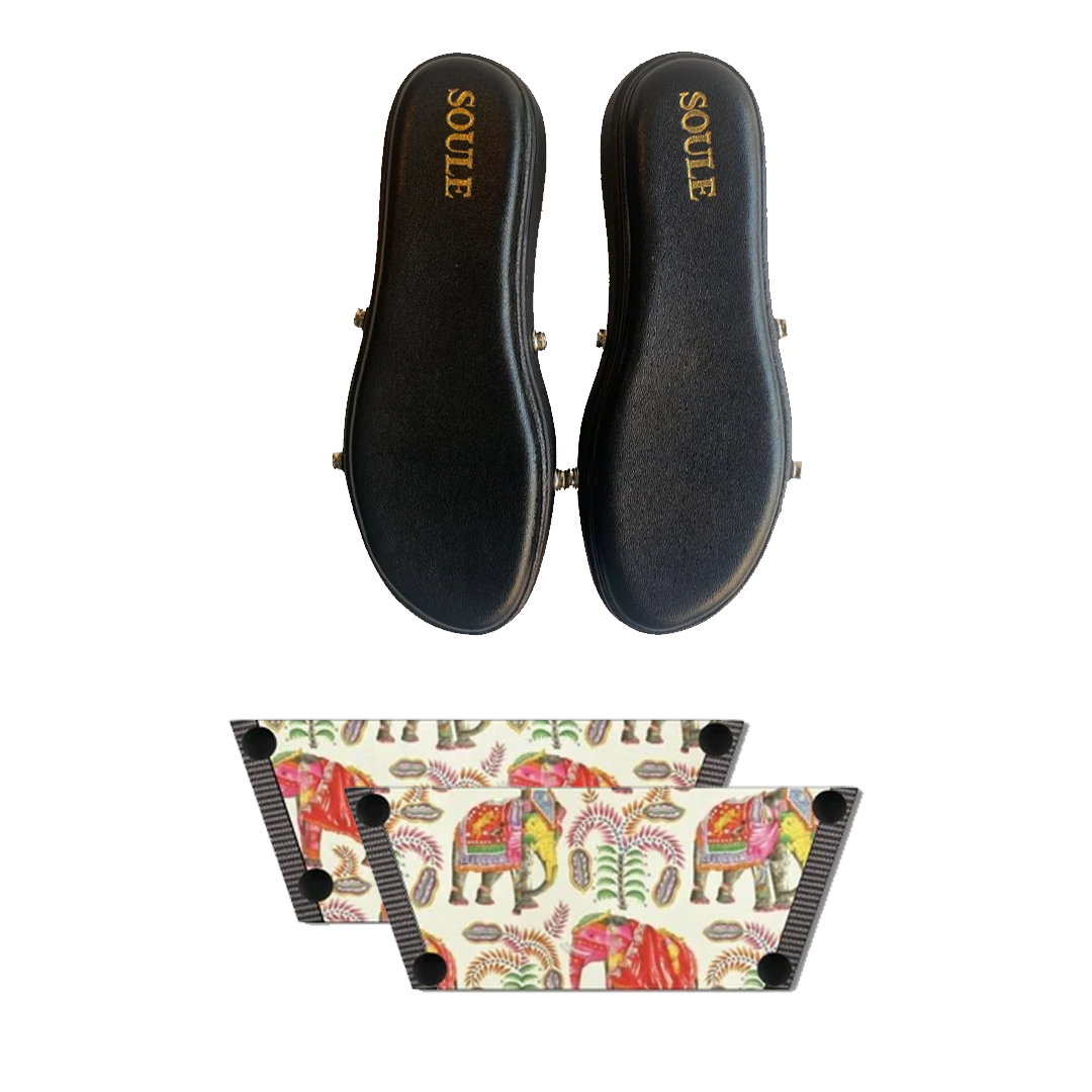 Ethnic Elephant (1 sole + 1 strap)