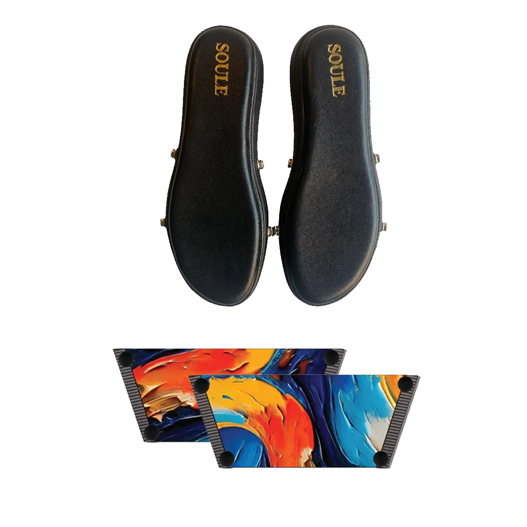 Bold Fluid Art Combo (1 sole + 1 strap)