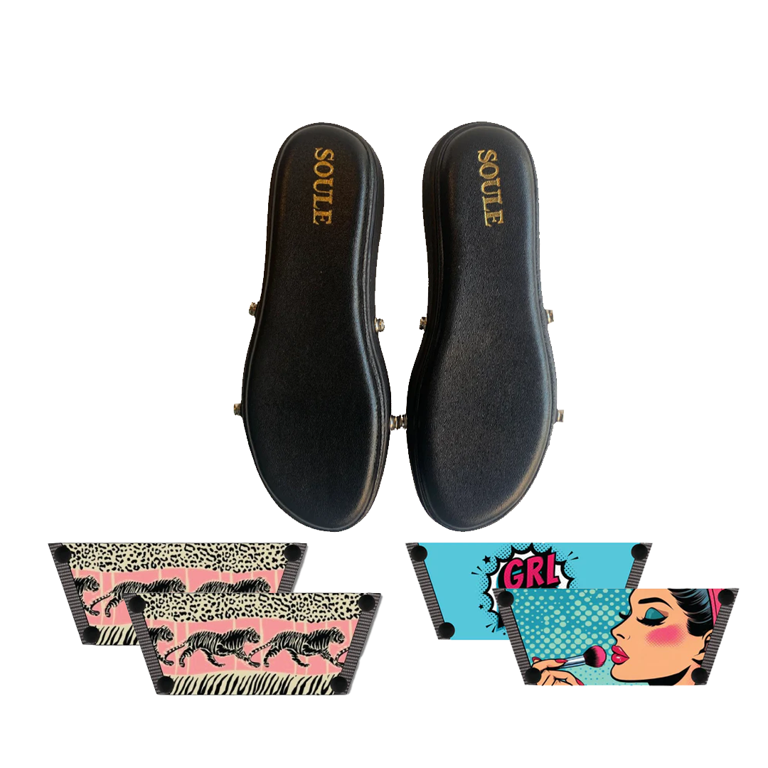Wild Majesty + Pop Diva   (1 sole + 2 straps) Interchangeable Sandals | Soule Footwear
