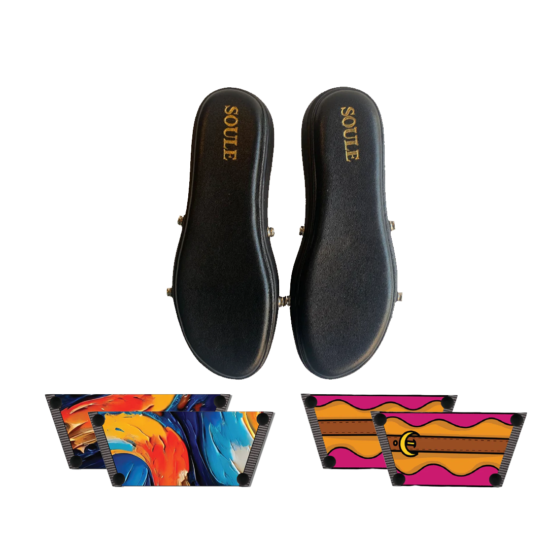 Bold Fluid + Retro Saddle  (1 sole + 2 straps)