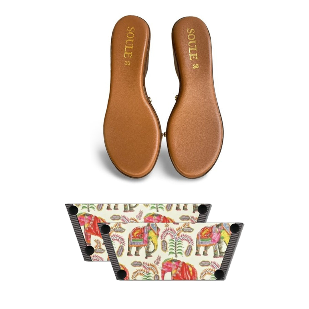 Ethnic Elephant (1 sole + 1 strap)