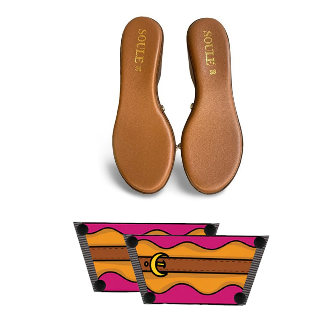 Retro Saddle Combo (1 sole + 1 strap)