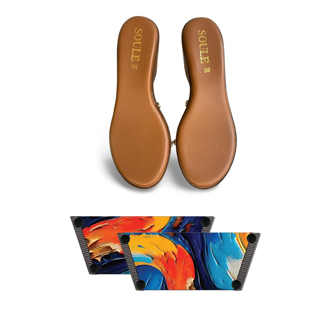 Bold Fluid Art Combo (1 sole + 1 strap)