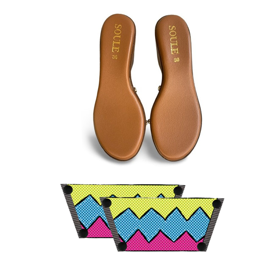 Retro Vibrance Combo (1 sole + 1 strap)