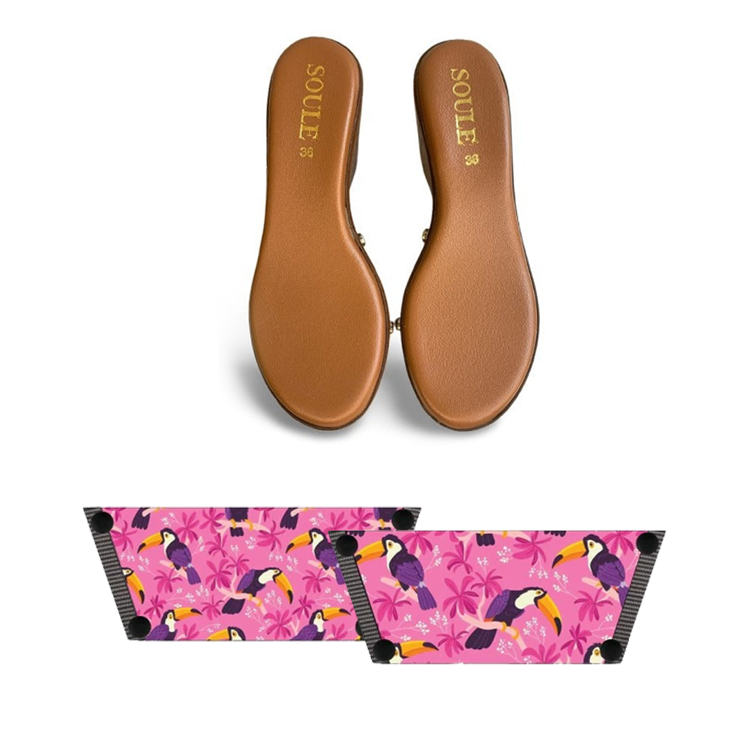Tropical Toucan Bliss (1 sole + 1 strap)