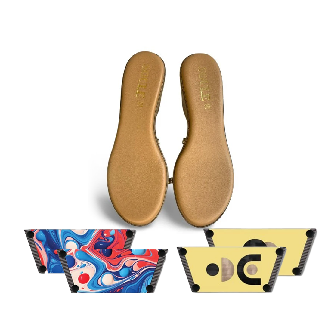 Playful Fluid Art + Abstract Modern Art   (1 sole + 2 straps)