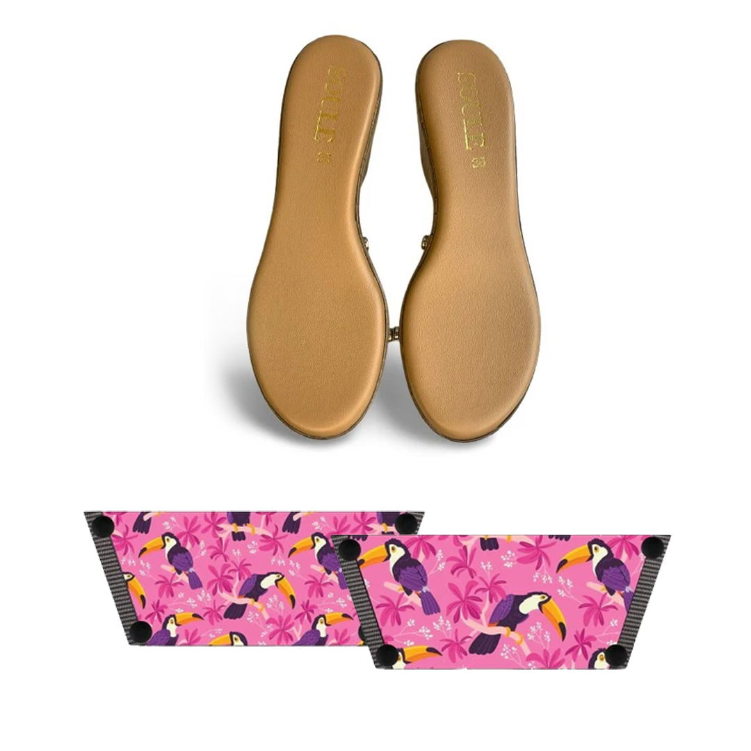 Tropical Toucan Bliss (1 sole + 1 strap)