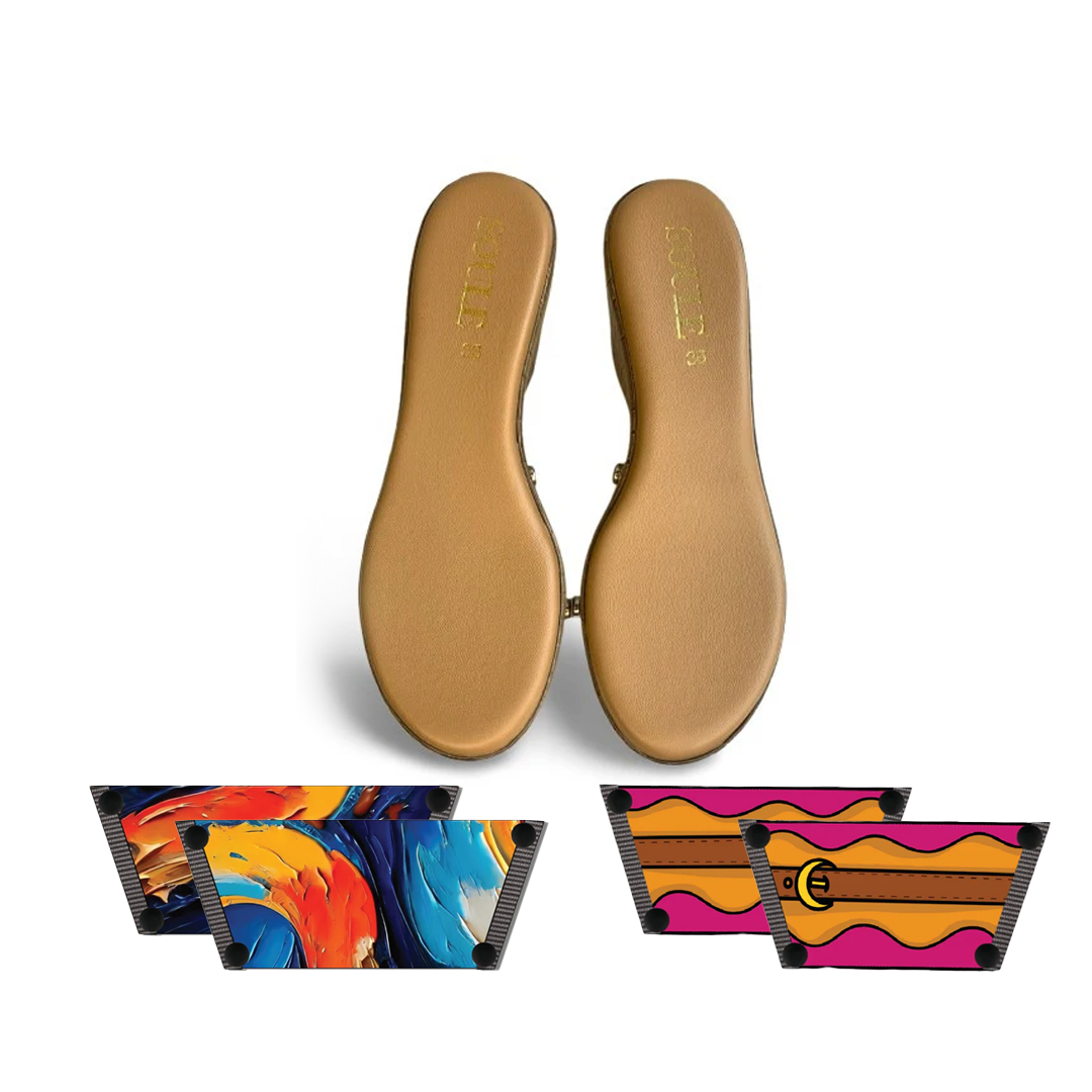 Bold Fluid + Retro Saddle  (1 sole + 2 straps)