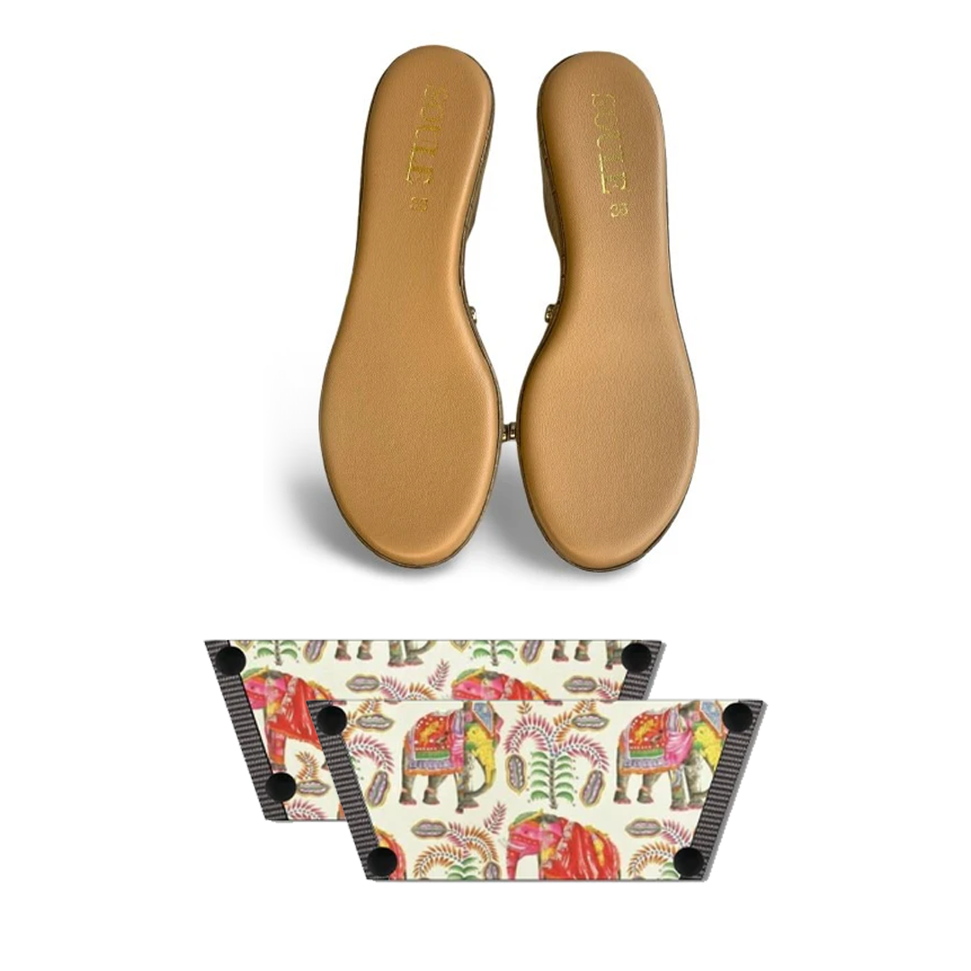 Ethnic Elephant (1 sole + 1 strap)