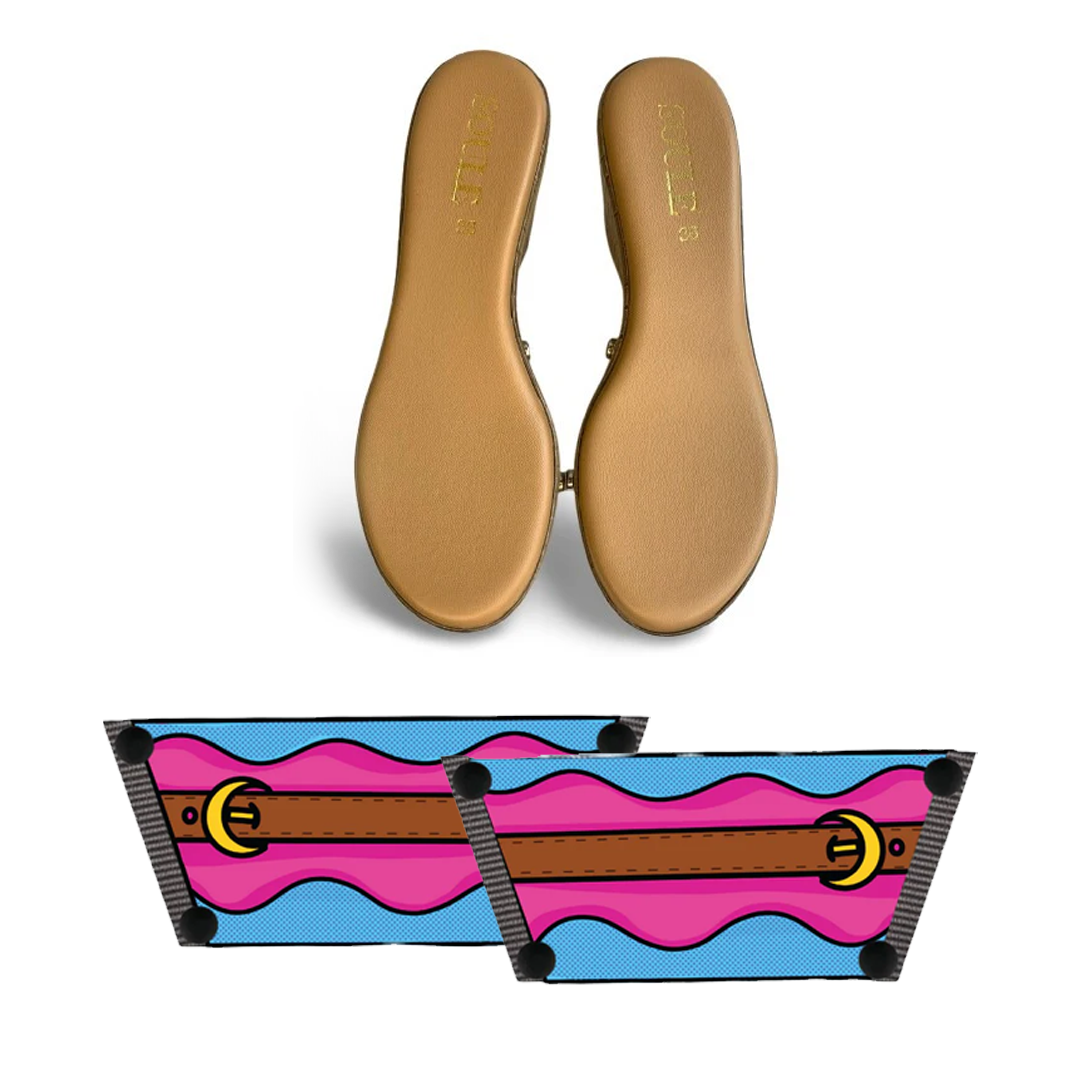 Aqua Saddle Groove (1 sole 1 strap)