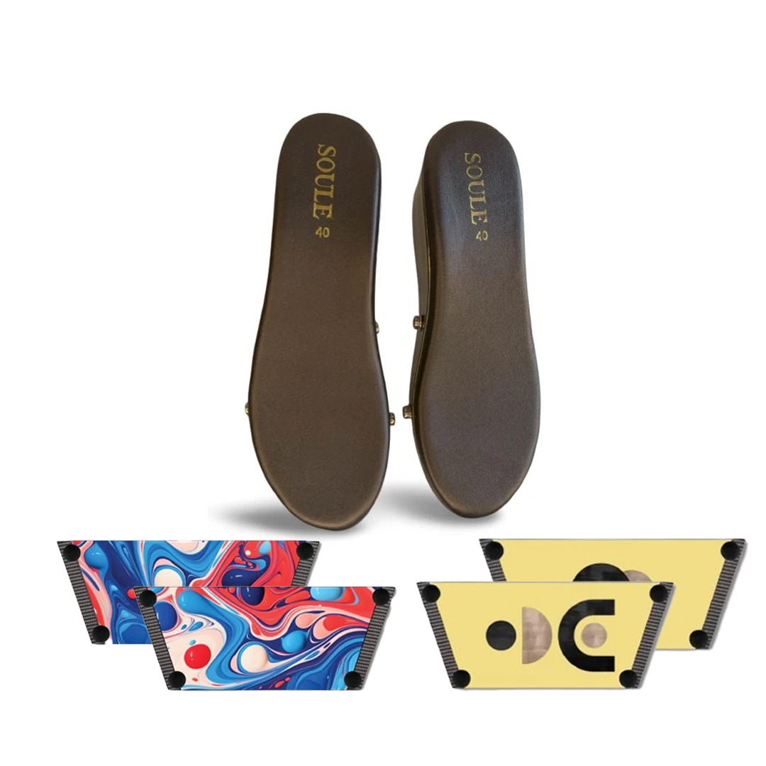 Playful Fluid Art + Abstract Modern Art   (1 sole + 2 straps)