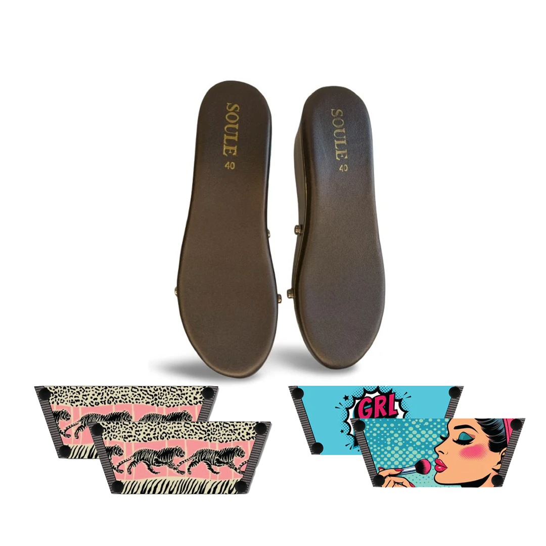 Wild Majesty + Pop Diva   (1 sole + 2 straps) Interchangeable Sandals | Soule Footwear