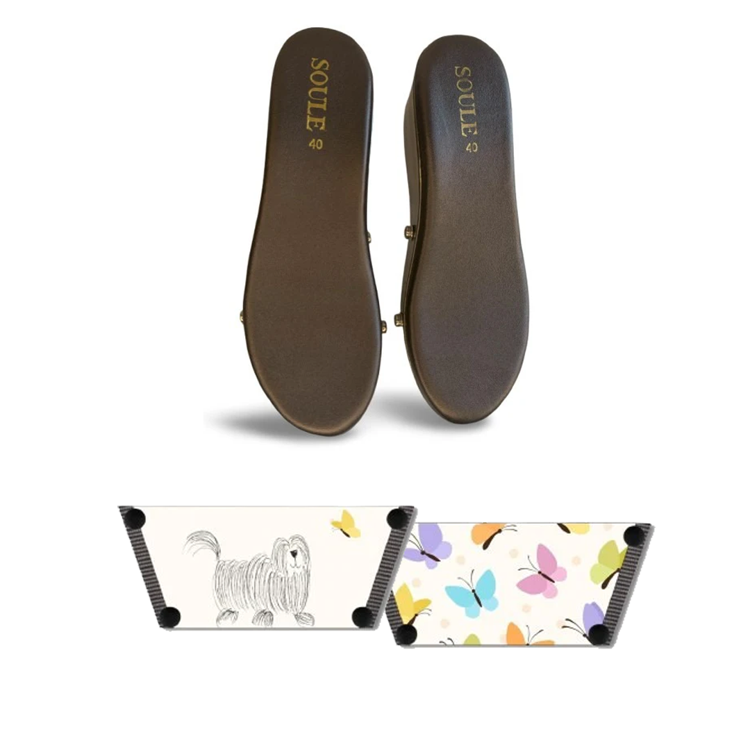 Playful Paws & Butterflies (1 sole + 1 strap)
