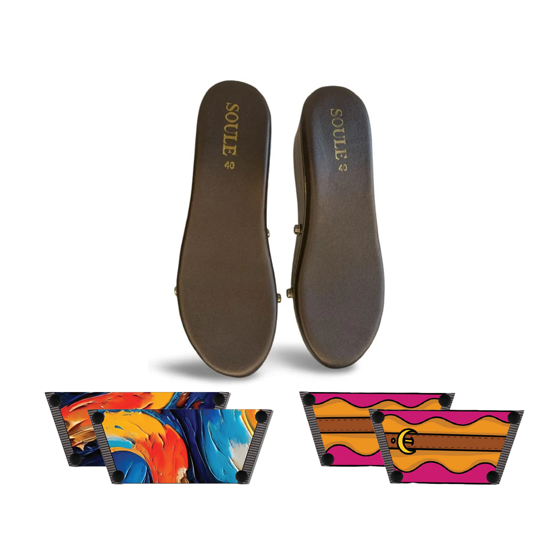 Bold Fluid + Retro Saddle  (1 sole + 2 straps)