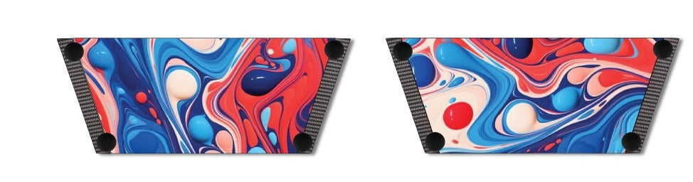 Playful Fluid Art Women Shoes Strap