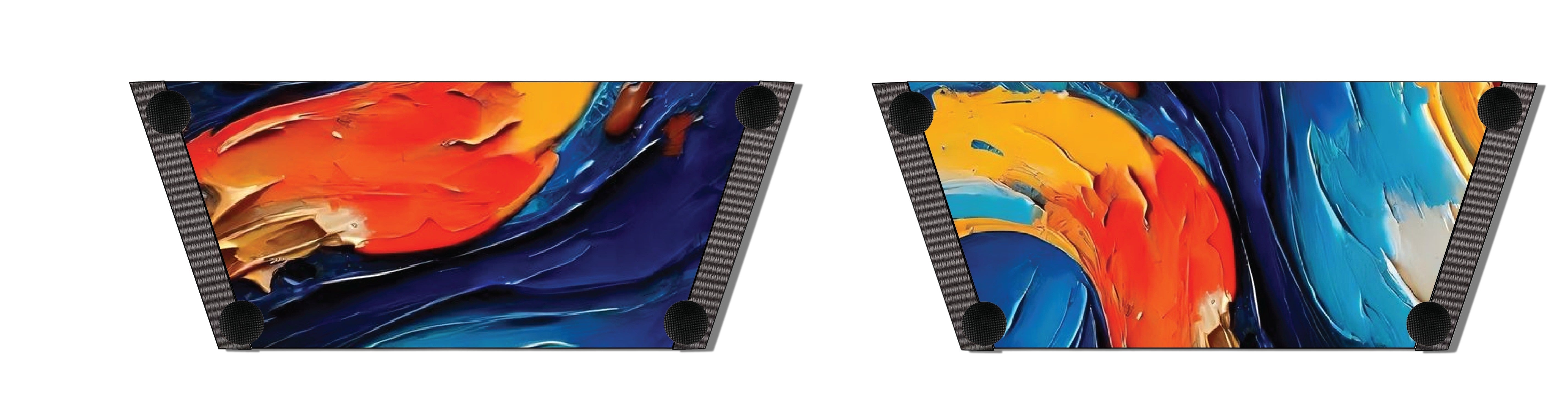 Bold Fluid Art Women Shoes Strap