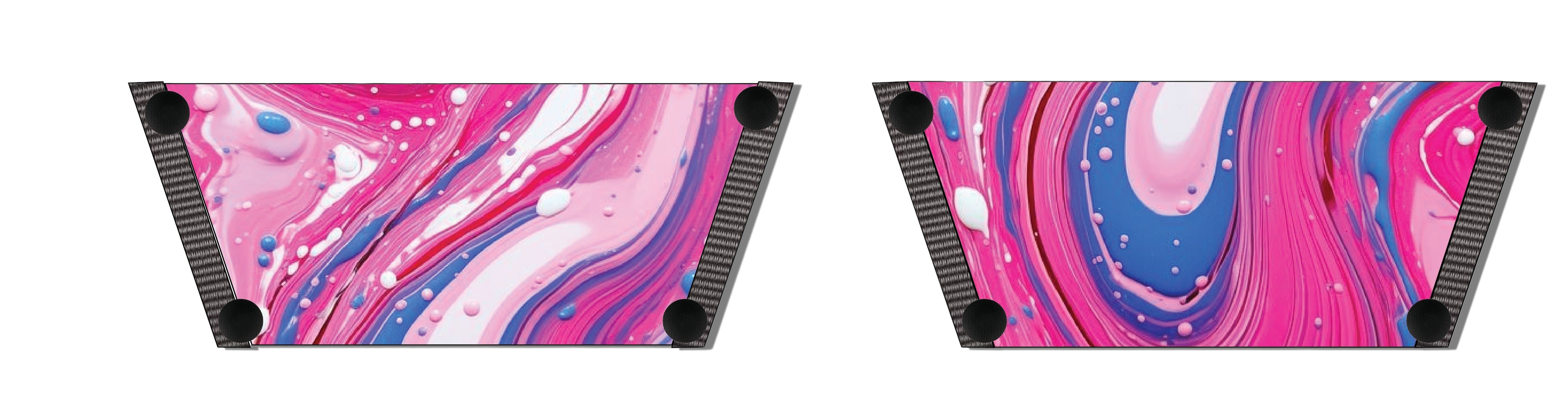 Pink Fluid Art Women Shoes Strap