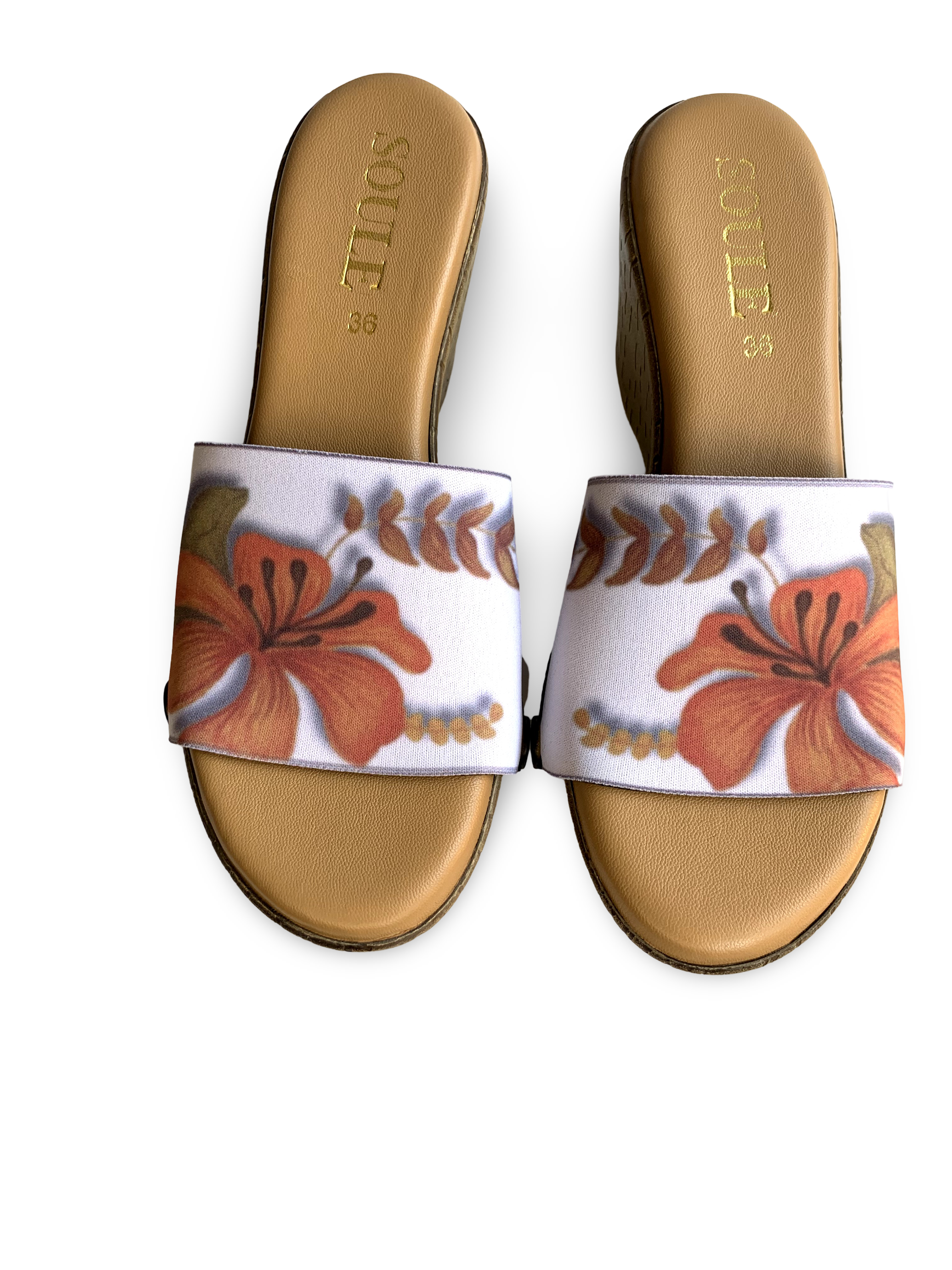 Bold Floral Women Shoes Strap